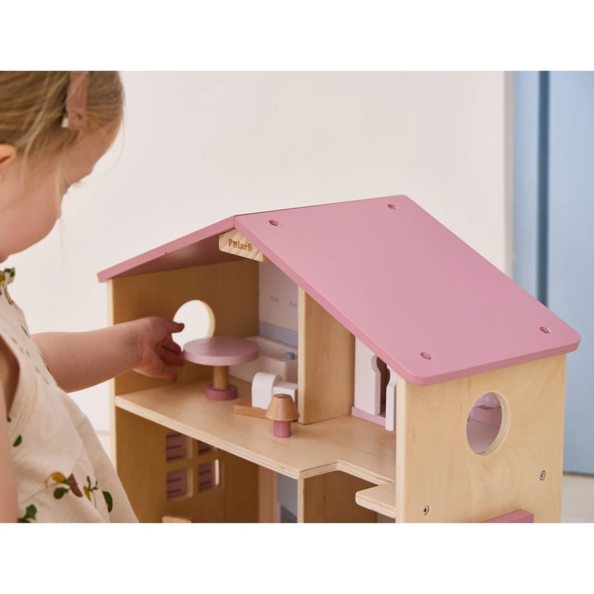 VIGA TOYS VIGA PolarB Duży Drewniany Domek dla Lalek 17 el. | Pan Piksel