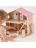 VIGA TOYS VIGA PolarB Duży Drewniany Domek dla Lalek 17 el. | Pan Piksel
