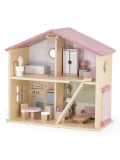 VIGA TOYS VIGA PolarB Duży Drewniany Domek dla Lalek 17 el. | Pan Piksel