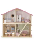 VIGA TOYS VIGA PolarB Duży Drewniany Domek dla Lalek 17 el. | Pan Piksel