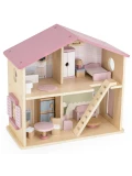 VIGA TOYS VIGA PolarB Duży Drewniany Domek dla Lalek 17 el. | Pan Piksel