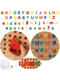 MASTERKIDZ Alfabet Zestaw Liter (Dużych i Małych) do Paneli Ściennych STEM 122 el. | Pan Piksel