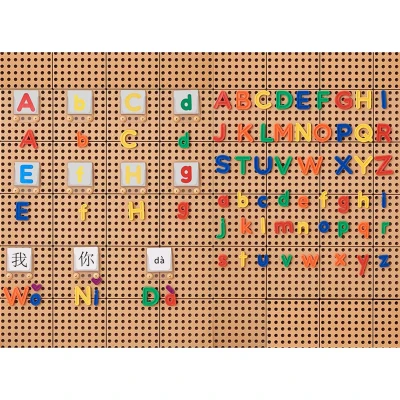 MASTERKIDZ Alfabet Zestaw Liter (Dużych i Małych) do Paneli Ściennych STEM 122 el. | Pan Piksel