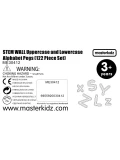 MASTERKIDZ Alfabet Zestaw Liter (Dużych i Małych) do Paneli Ściennych STEM 122 el. | Pan Piksel