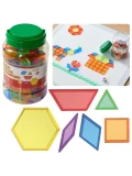 MASTERKIDZ Zestaw Klocki Montessori Tangram Mozaika 140 el. | Pan Piksel