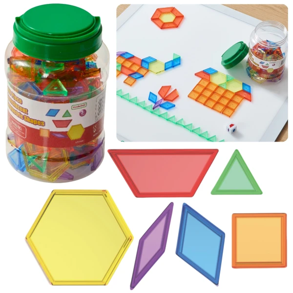 MASTERKIDZ Zestaw Klocki Montessori Tangram Mozaika 140 el. | Pan Piksel