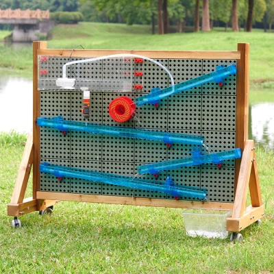 MASTERKIDZ Drewniana Ściana Tablica XXL Naukowa Kreatywna STEM WALL Outdoor | Pan Piksel