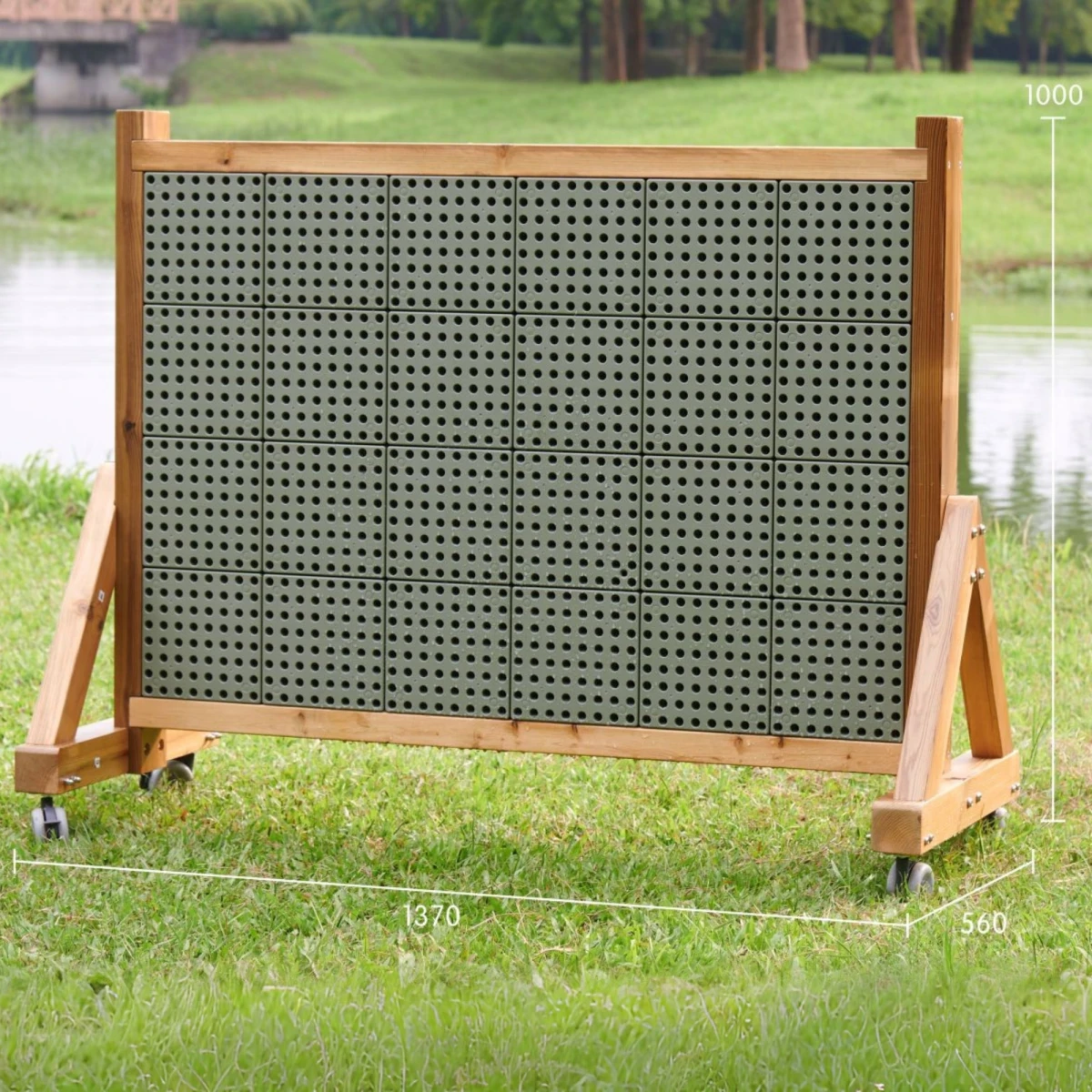 MASTERKIDZ Drewniana Ściana Tablica XXL Naukowa Kreatywna STEM WALL Outdoor | Pan Piksel