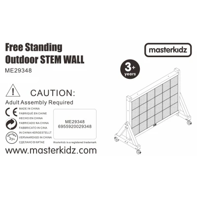 MASTERKIDZ Drewniana Ściana Tablica XXL Naukowa Kreatywna STEM WALL Outdoor | Pan Piksel