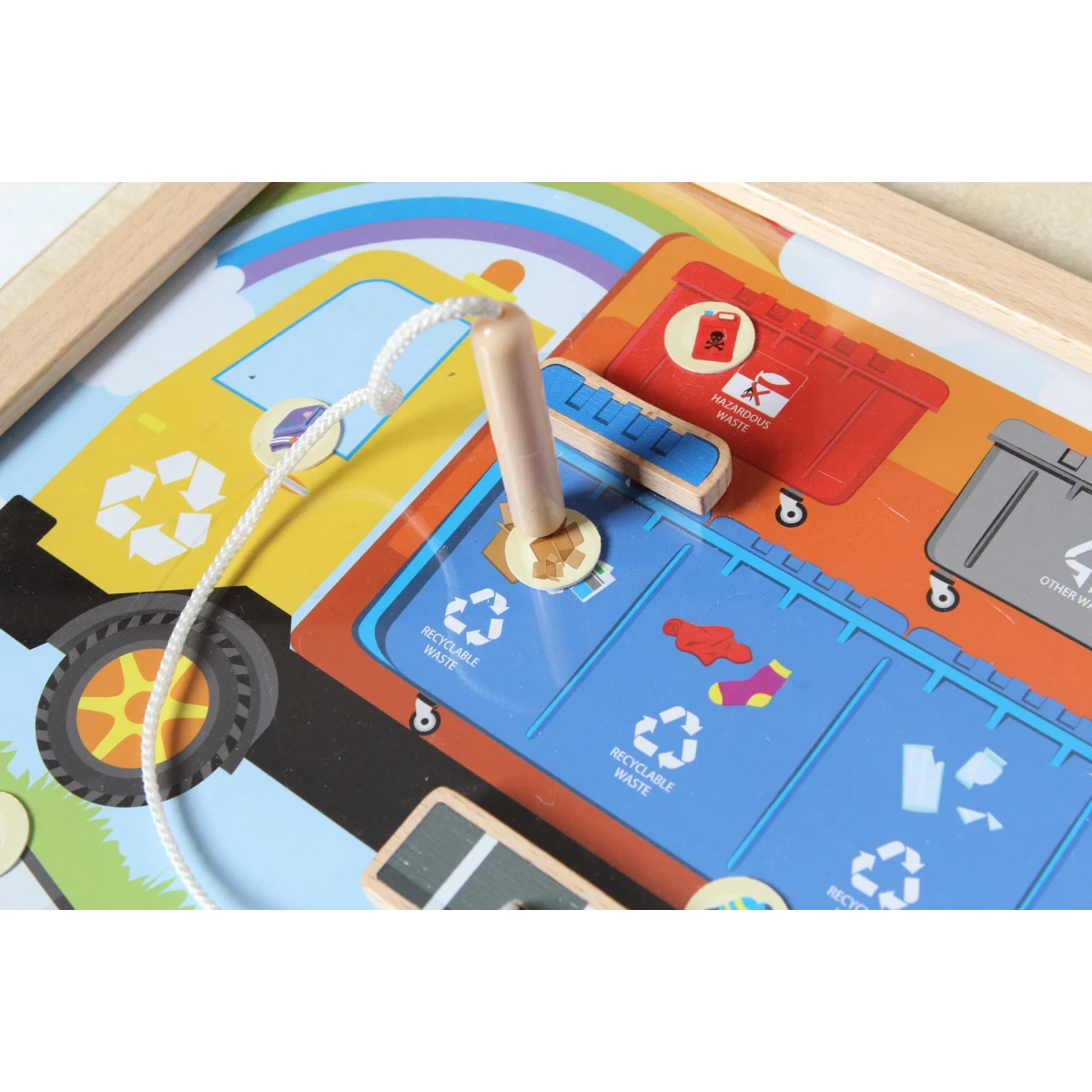 MASTERKIDZ Tablica Edukacyjna Segregacja Odpadów Montessori | Pan Piksel
