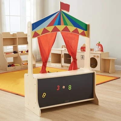 MASTERKIDZ Drewniany Teatrzyk dla Lalek Sklep Stragan | Pan Piksel