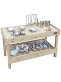 CLASSIC WORLD EDU Drewniany Blat Kuchenny Szafka na Akcesoria Kuchenne Plac Zabaw | Pan Piksel