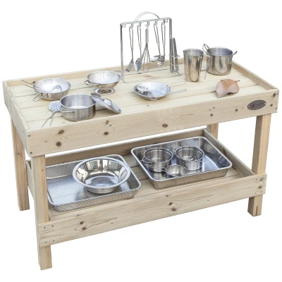 CLASSIC WORLD EDU Drewniany Blat Kuchenny Szafka na Akcesoria Kuchenne Plac Zabaw | Pan Piksel