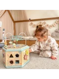 TOOKY TOY Interaktywny Drewniany Sześciokąt Montessori Otwierane Pudełko | Pan Piksel