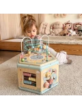 TOOKY TOY Interaktywny Drewniany Sześciokąt Montessori Otwierane Pudełko | Pan Piksel