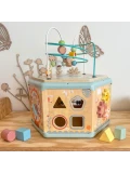 TOOKY TOY Interaktywny Drewniany Sześciokąt Montessori Otwierane Pudełko | Pan Piksel