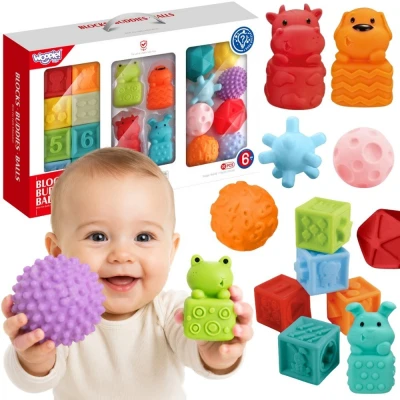 WOOPIE BABY Sensory Puzzles Squeeze Puzzle Sound Learning to Count 20 el. | Pan Piksel