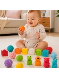 WOOPIE BABY Sensory Puzzles Squeeze Puzzle Sound Learning to Count 20 el. | Pan Piksel