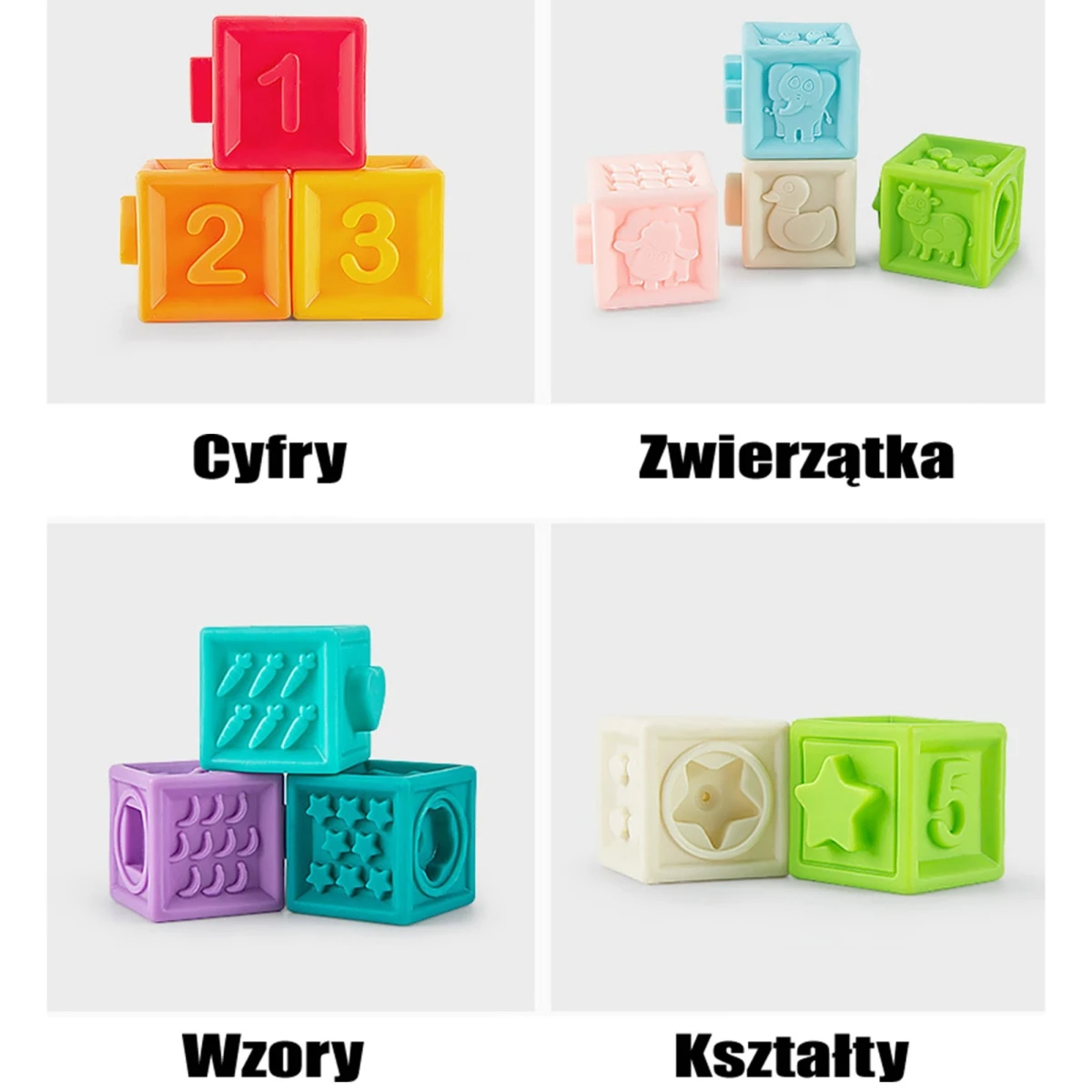 WOOPIE BABY Sensory Puzzles Squeeze Puzzle Sound Learning to Count 20 el. | Pan Piksel