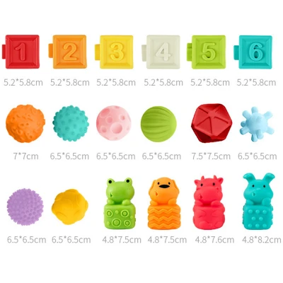WOOPIE BABY Sensory Puzzles Squeeze Puzzle Sound Learning to Count 20 el. | Pan Piksel