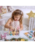 VIGA PolarB Zestaw Drewniana Piramidka + Przebijanka z Młoteczkiem Miś Polarny Montessori | Pan Piksel