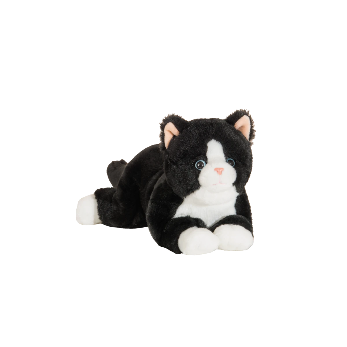 TEDDY HERMANN Kot Czarno-biały wiotki 30 cm maskotka dla dzieci | Pan Piksel