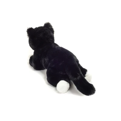 TEDDY HERMANN Kot Czarno-biały wiotki 30 cm maskotka dla dzieci | Pan Piksel