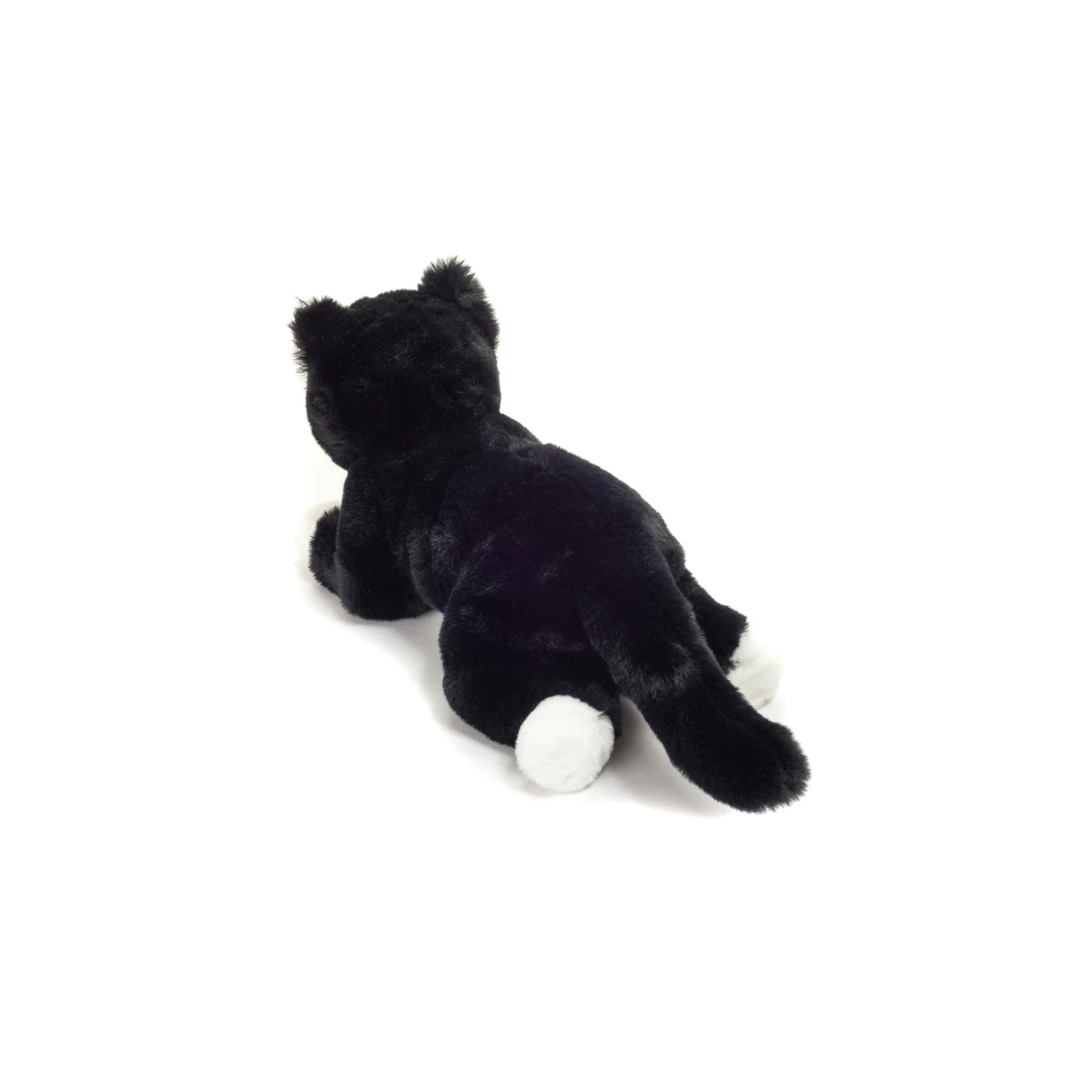 TEDDY HERMANN Kot Czarno-biały wiotki 30 cm maskotka dla dzieci | Pan Piksel