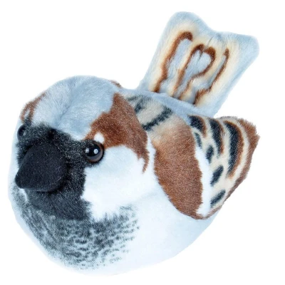 WILD REPUBLIC Wróbel maskotka ptaszek z dźwiękiem 13 cm RSPB | Pan Piksel