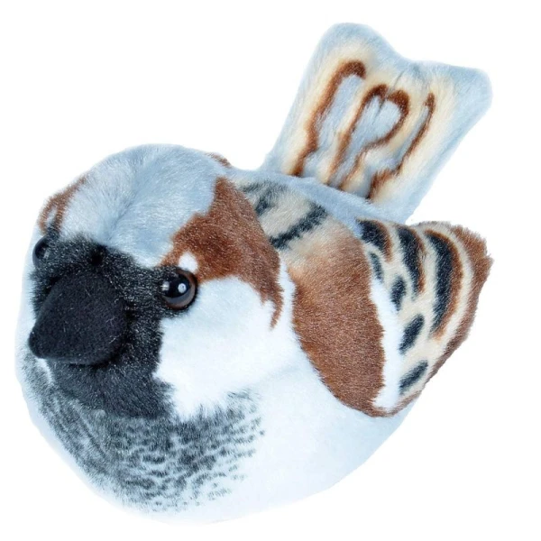 WILD REPUBLIC Wróbel maskotka ptaszek z dźwiękiem 13 cm RSPB | Pan Piksel