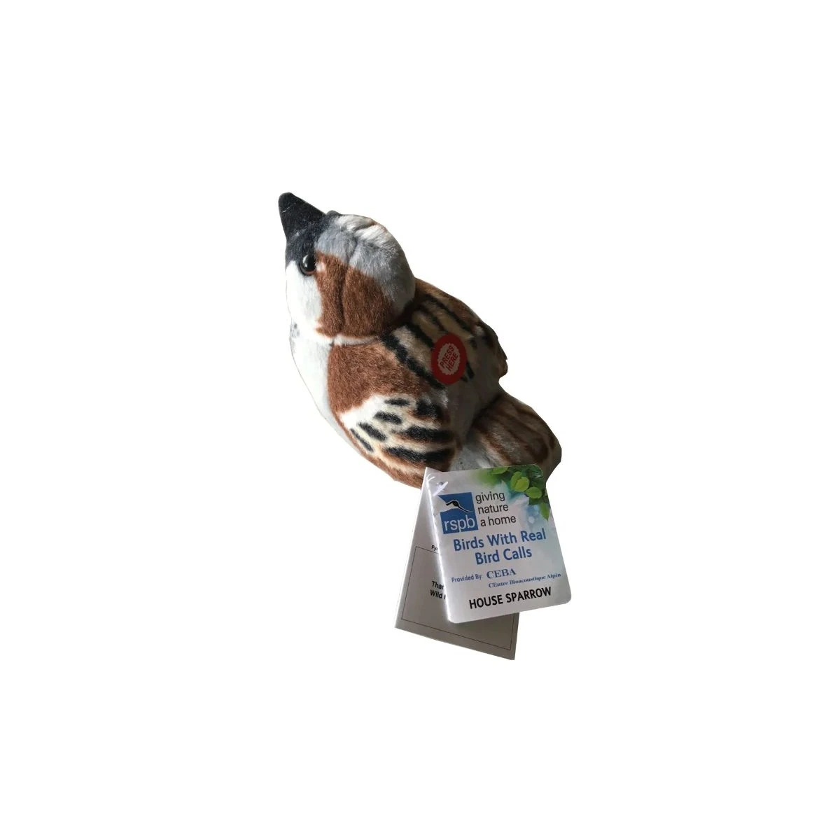 WILD REPUBLIC Wróbel maskotka ptaszek z dźwiękiem 13 cm RSPB | Pan Piksel