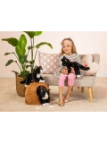 TEDDY HERMANN Kot Czarno-biały wiotki 30 cm maskotka dla dzieci | Pan Piksel