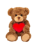 TEDDY HERMANN Maskotka miś pluszowy 20 cm z dużym serduszkiem | Pan Piksel