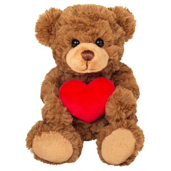 TEDDY HERMANN Maskotka miś pluszowy 20 cm z dużym serduszkiem | Pan Piksel