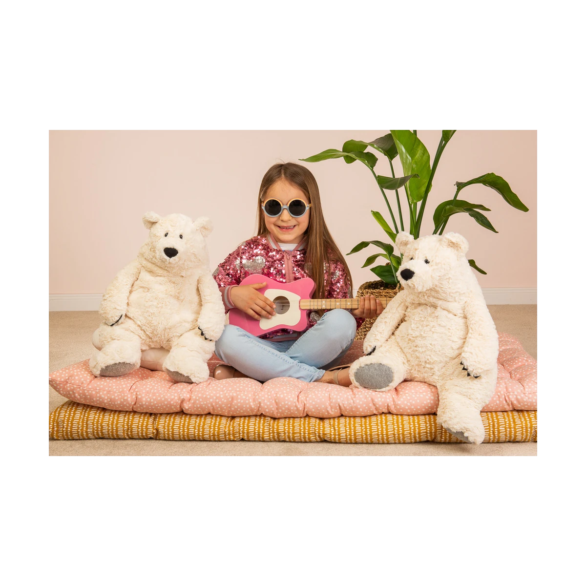 TEDDY HERMANN Maskotka miś pluszowy 50 cm Niedźwiedź Polarny Jones | Pan Piksel