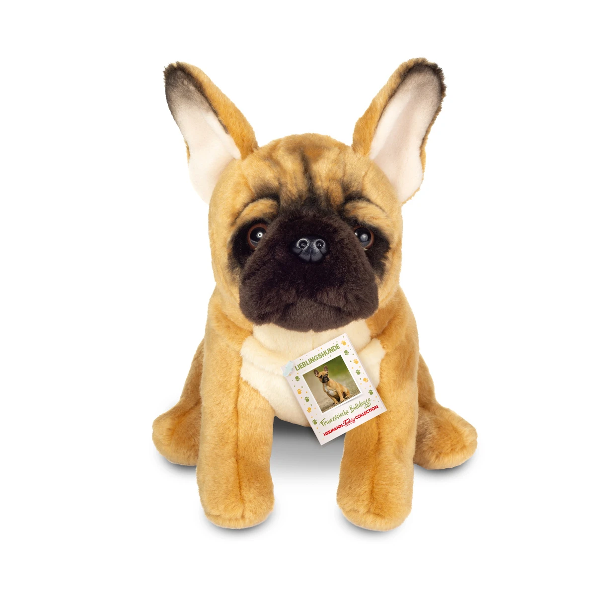 TEDDY HERMANN Maskotka Buldog Francuski siedzący 27 cm | Pan Piksel