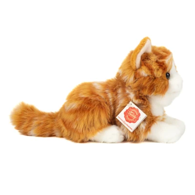 TEDDY HERMANN Kot Rudy Pręgowany leżący 20 cm maskotka dla dzieci | Pan Piksel