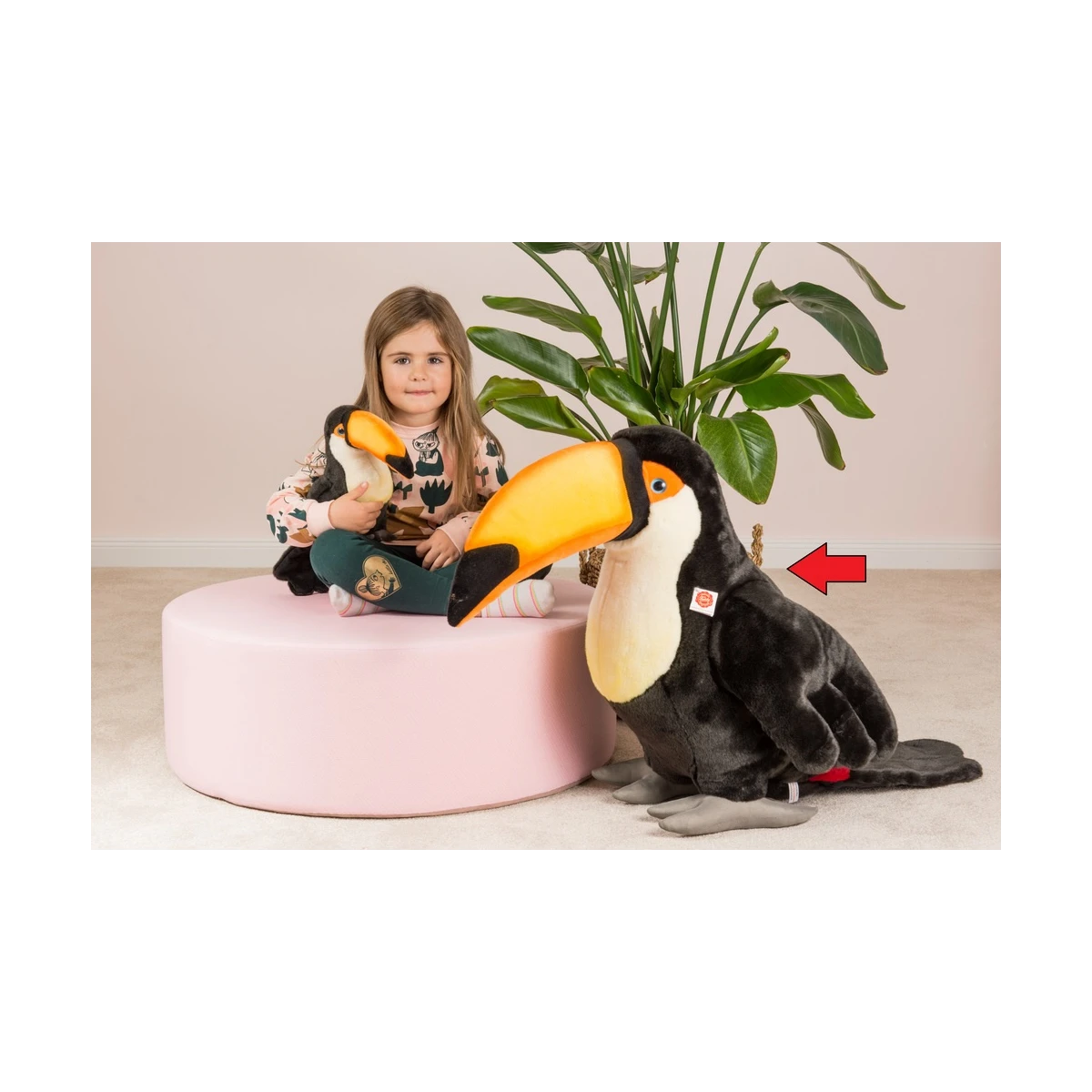 TEDDY HERMANN Maskotka Duża Tukan 60 cm | Pan Piksel
