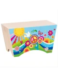 GOKI Bęben drewniany Cajon instrument muzyczny dla dzieci | Pan Piksel