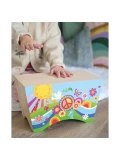 GOKI Bęben drewniany Cajon instrument muzyczny dla dzieci | Pan Piksel