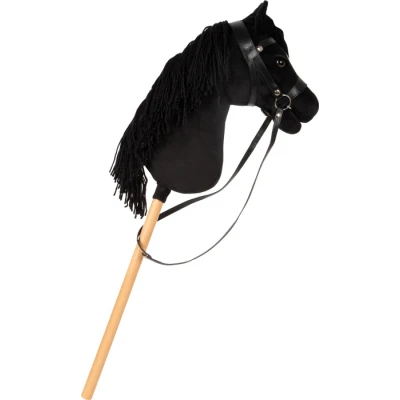 SMALL FOOT Koń na kiju Eddie czarny Hobby Horse | Pan Piksel