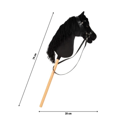 SMALL FOOT Koń na kiju Eddie czarny Hobby Horse | Pan Piksel