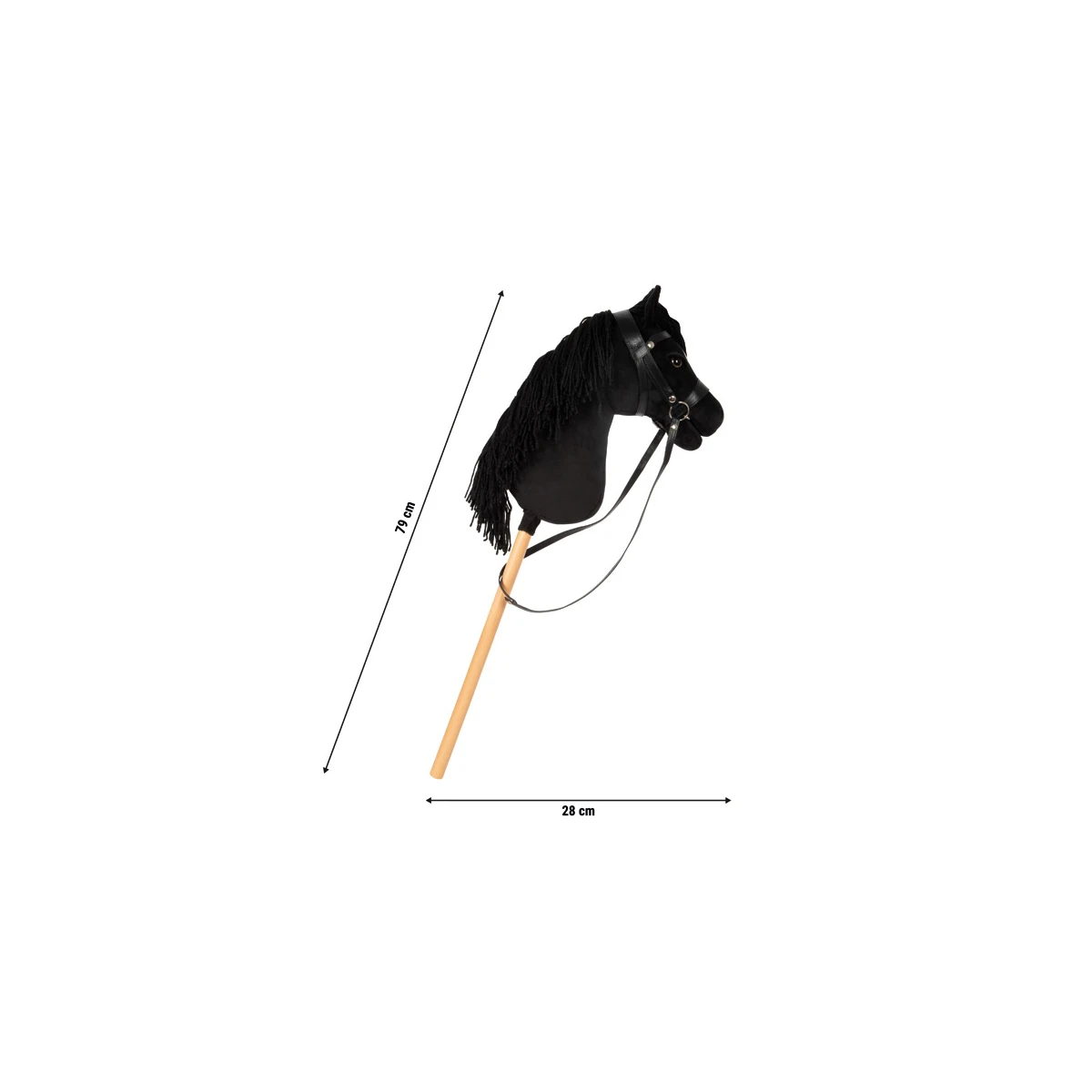 SMALL FOOT Koń na kiju Eddie czarny Hobby Horse | Pan Piksel