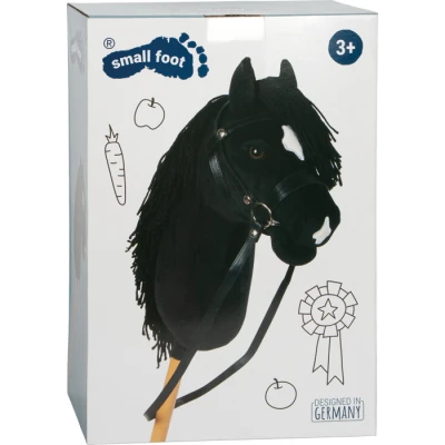 SMALL FOOT Koń na kiju Eddie czarny Hobby Horse | Pan Piksel