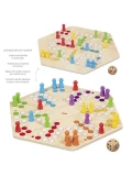 GOKI Ludo drewniana gra planszowa chińczyk | Pan Piksel