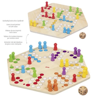 GOKI Ludo drewniana gra planszowa chińczyk | Pan Piksel