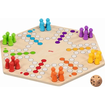GOKI Ludo drewniana gra planszowa chińczyk | Pan Piksel