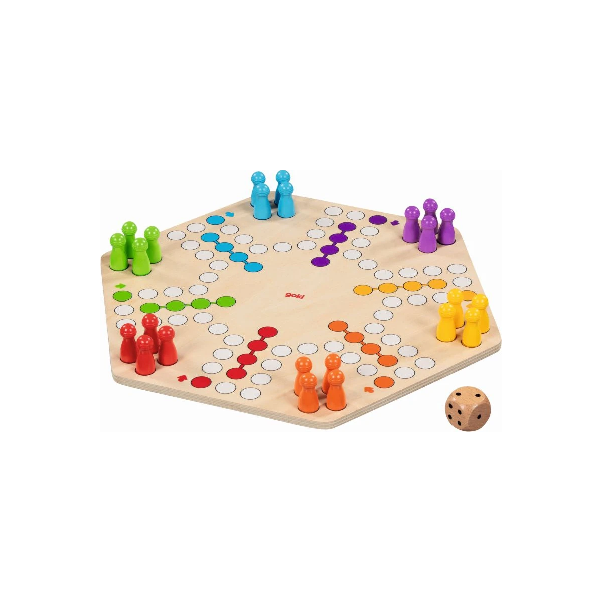 GOKI Ludo drewniana gra planszowa chińczyk | Pan Piksel