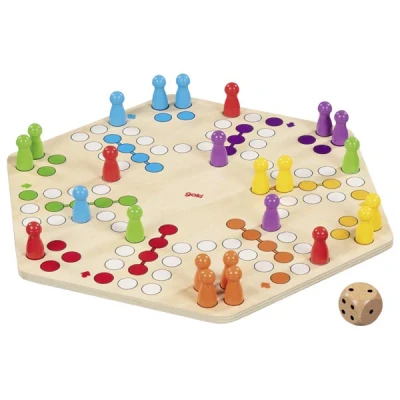GOKI Ludo drewniana gra planszowa chińczyk | Pan Piksel