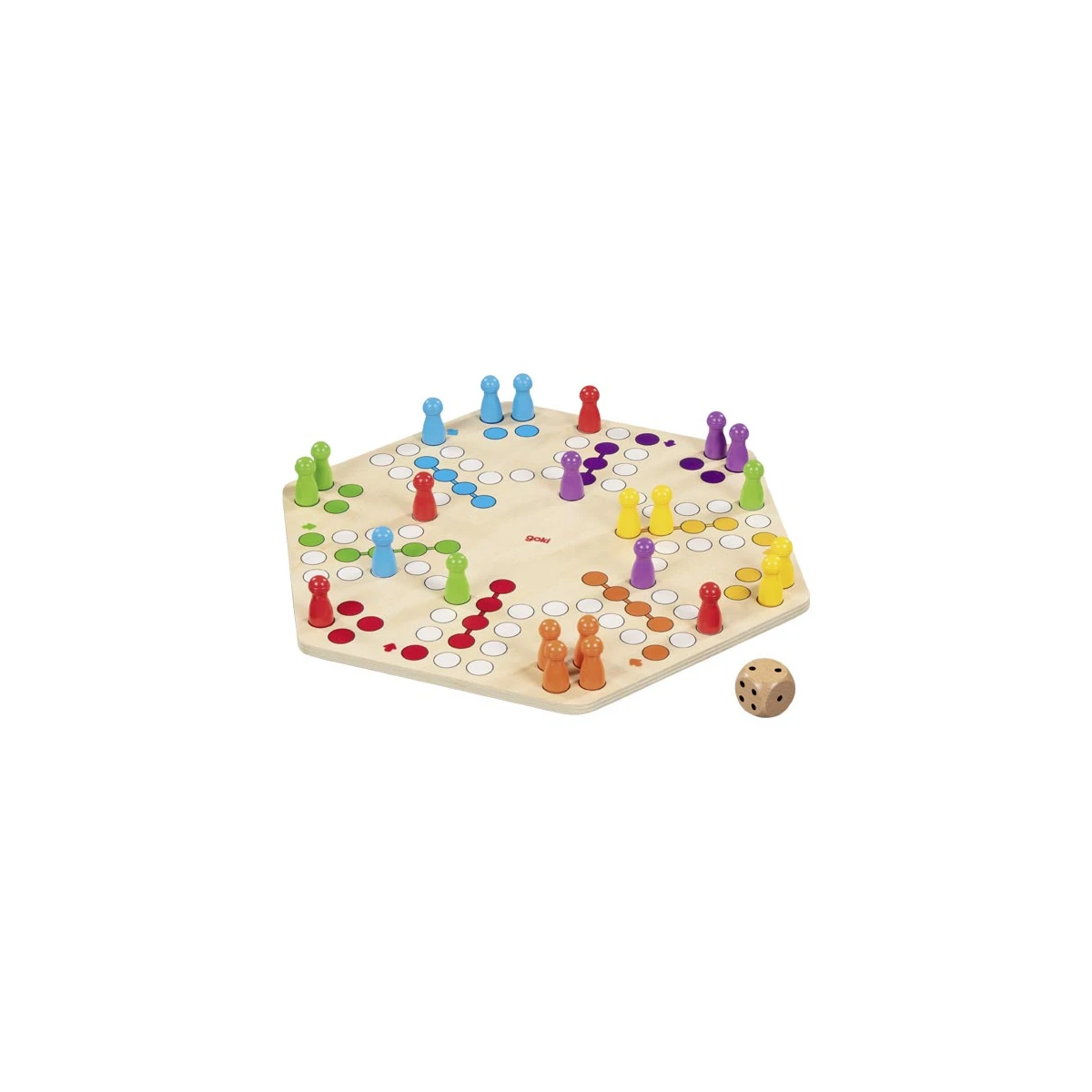GOKI Ludo drewniana gra planszowa chińczyk | Pan Piksel